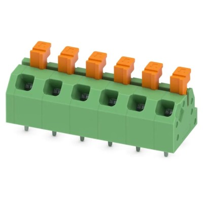 Phoenix Contact SPTAF 1/ 6-5.0-LL Series Angled PCB Terminal Block 6 Contacts 5 mm Pitch 320 V 13.5 A 1864477