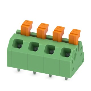 Phoenix Contact Angled PCB Terminal Block 4 Contacts 5 mm Pitch 2 Row SPTAF 1/4-5.0-LL 1864451