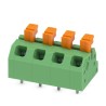 Phoenix Contact Angled PCB Terminal Block 4 Contacts 5 mm Pitch 2 Row SPTAF 1/4-5.0-LL 1864451
