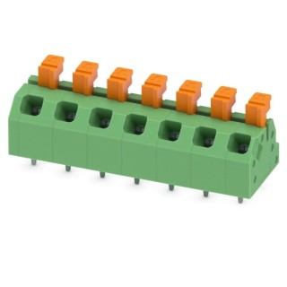 Phoenix Contact Angled PCB Terminal Block 7 Contact 5 mm Pitch 13.5 A 320 V Polyamide Housing 1864480
