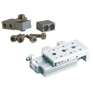 SMC Pneumatic Guided Cylinder MXS Series Double Acting Vertical, Lateral Mount Dual Piston Rod MXS-AT20
