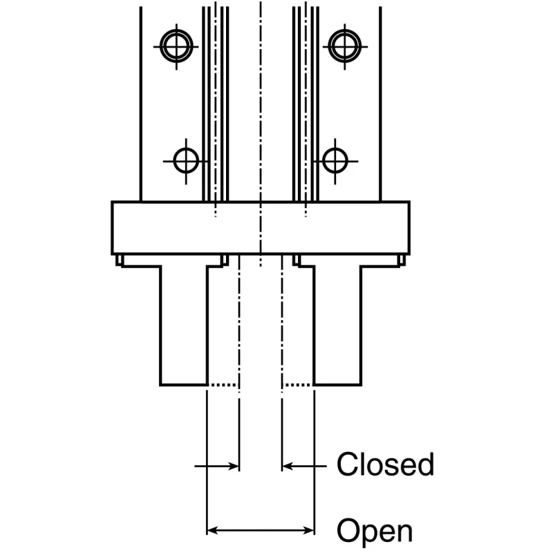 SMC 2 Finger Double Acting Pneumatic Gripper, Parallel Gripping Type, Model MHZ2-10D