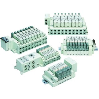SMC SS5V Series 6 Station G Thread Push-in Aluminium Alloy Manifold 