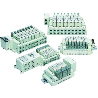 SMC SS5V Series 6 Station G Thread Push-in Aluminium Alloy Manifold 