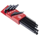 RS PRO 13 Piece L Imperial Hex Key Set, Hex Size 0.05 → 3/8 in, Chrome Vanadium Steel, Chemical Black Finish 151-1507