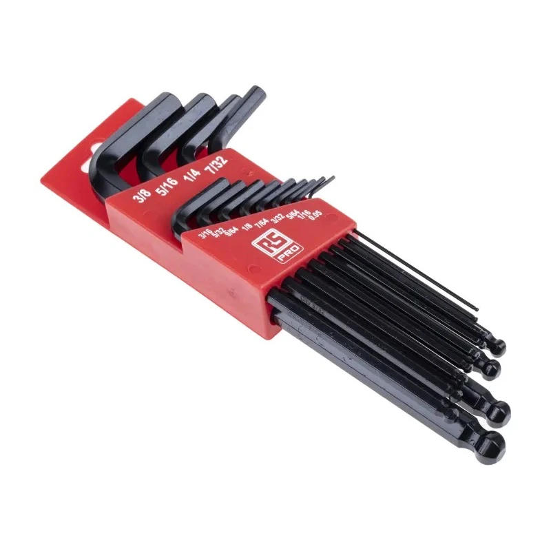 RS PRO 13 Piece L Imperial Hex Key Set, Hex Size 0.05 → 3/8 in, Chrome Vanadium Steel, Chemical Black Finish 151-1507