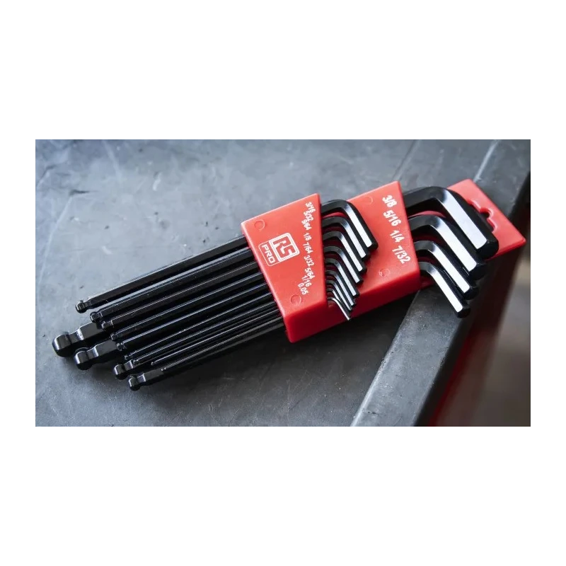 RS PRO 13 Piece L Imperial Hex Key Set, Hex Size 0.05 → 3/8 in, Chrome Vanadium Steel, Chemical Black Finish 151-1507