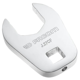Facom Open Ended Insert Spanner Head 3/8 in Insert, 27 mm Steel Chrome Finish J.27CF