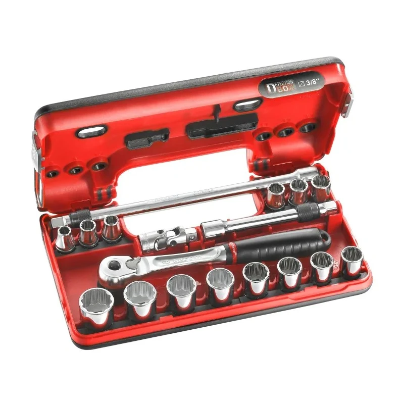 Facom 18-Piece 3/8 in 12 Point Socket Set JL.DBOX501