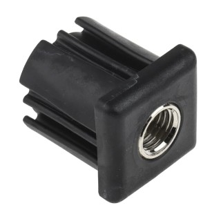 RS PRO Square Nylon Threaded Tube Insert M16 40x40x43 mm 1000 kg Static Load Capacity 235-0975
