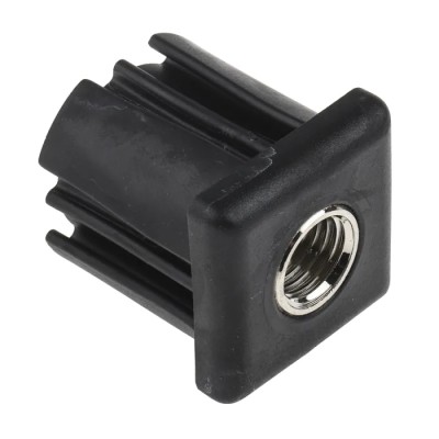 RS PRO Square Nylon Threaded Tube Insert M16 40x40x43 mm 1000 kg Static Load Capacity 235-0975
