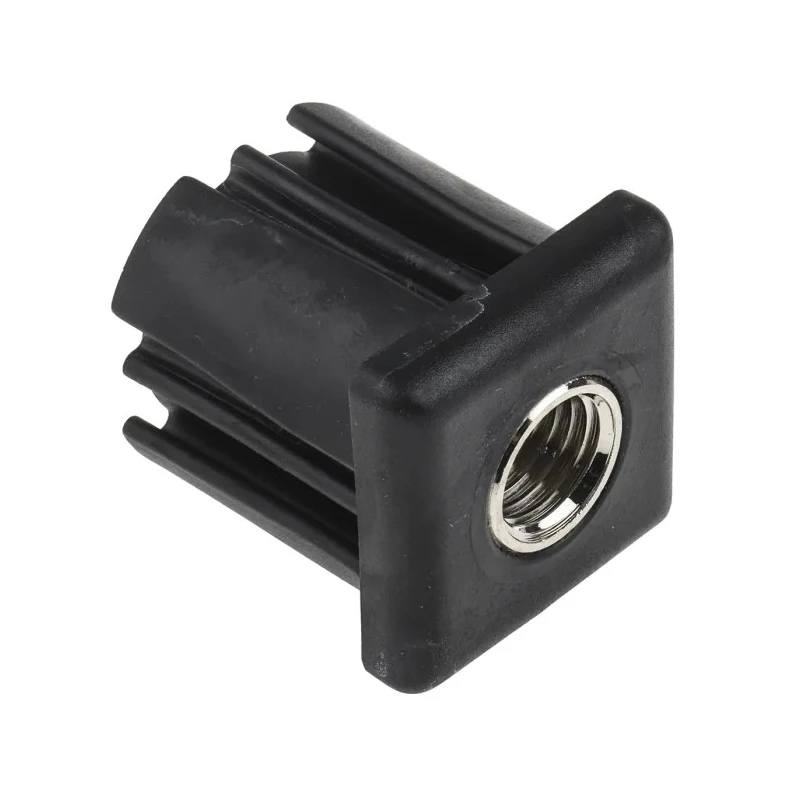 RS PRO Square Nylon Threaded Tube Insert M16 40x40x43 mm 1000 kg Static Load Capacity 235-0975