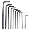 RS PRO 12 Piece L Imperial Hex Key Set, Hex Size 0.05 to 7/32 in, Black Finish, Chrome Vanadium Steel 151-1519