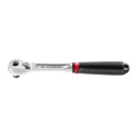 Facom 3/8 in Ratchet with Bi-Material Elastomer Handle, Satin Chrome Finish, Chrome Vanadium Steel, 210mm Overall JL.171