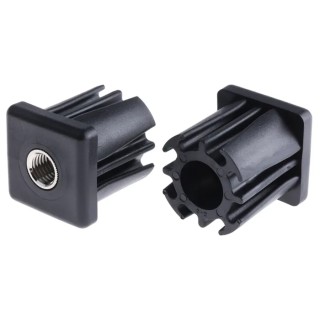 RS PRO Square Nylon Threaded Tube Insert M16, 50x50x55 mm, 1200 kg Static Load Capacity 235-1035