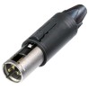 Neutrik Cable XLR Connector, Straight Orientation, 50V Voltage, 16A Current, Female Contact, Gold Plating NC3FM-C