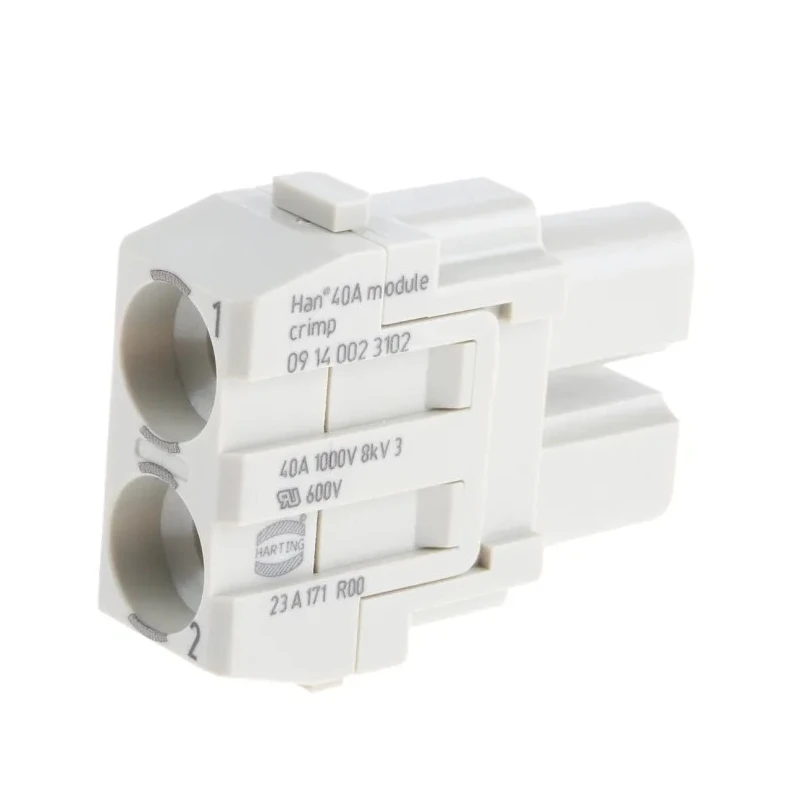 HARTING Heavy Duty Power Connector Module 40A HAN Modular Series Female 2 Contacts 1kV 09140023102