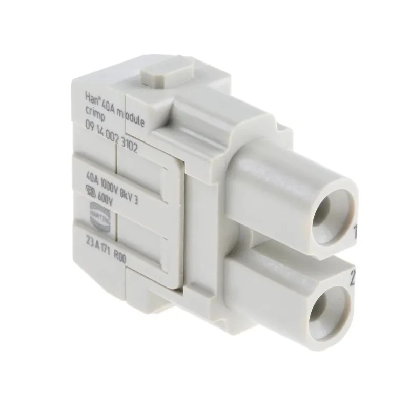 HARTING Heavy Duty Power Connector Module 40A HAN Modular Series Female 2 Contacts 1kV 09140023102