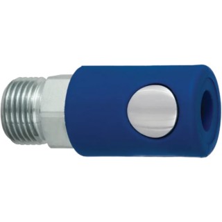RS PRO Zinc Plated Steel Pneumatic Quick Connect Coupling 1/4 in Male G 235-1084