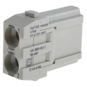 HARTING Heavy Duty Power Connector Module HAN Modular Series, Male, 2 Contacts, 40A, 1kV, Polycarbonate 09140023002