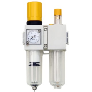 RS PRO 1/4 in G Filter Regulator Lubricator, Manual Drain, 40 μm Filtration Size, 1.5 to 9 Bar Pressure Range 235-1092