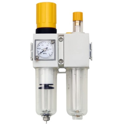RS PRO 1/4 in G Filter Regulator Lubricator, Manual Drain, 40 μm Filtration Size, 1.5 to 9 Bar Pressure Range 235-1092