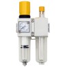 RS PRO 1/4 in G Filter Regulator Lubricator, Manual Drain, 40 μm Filtration Size, 1.5 to 9 Bar Pressure Range 235-1092