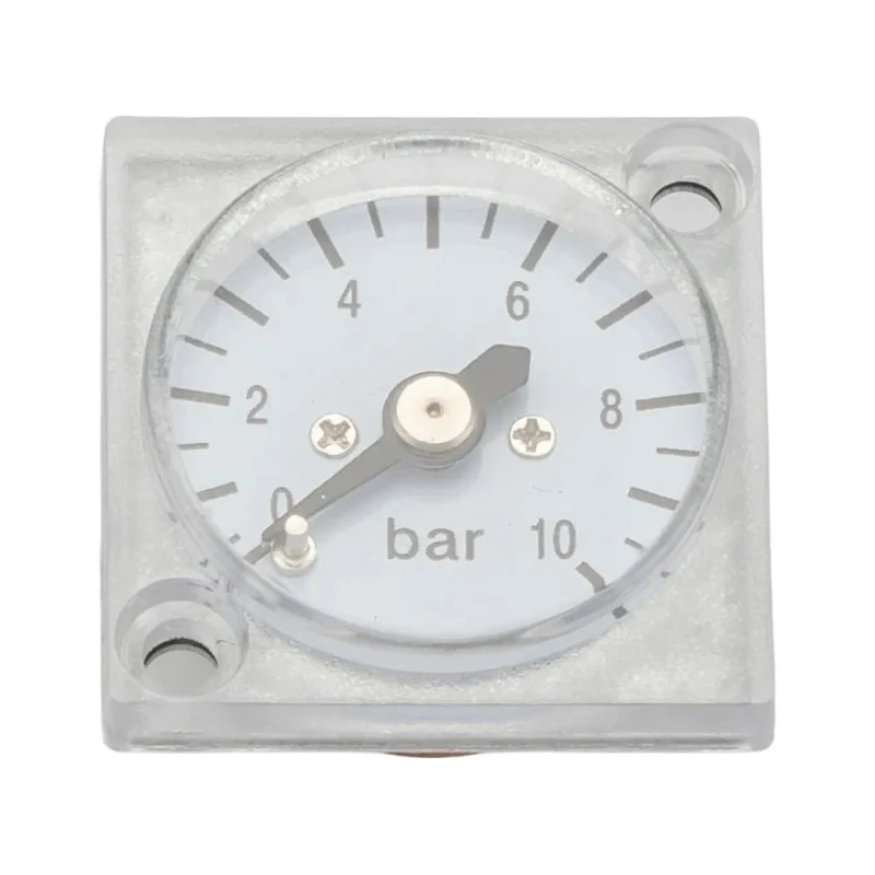 RS PRO Integral Square Pressure Gauge Polycarbonate Case 0 to 10 bar 60°C 235-1096