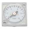 RS PRO Integral Square Pressure Gauge Polycarbonate Case 0 to 10 bar 60°C 235-1096