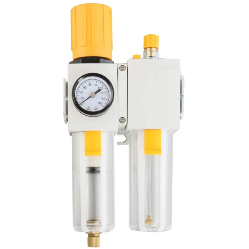 RS PRO 1/2 in G Filter Regulator Lubricator, Automatic Drain, 40 μm Filtration Size 235-1095