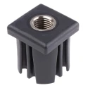 RS PRO Square Nylon Tube Insert Nylon Body with Brass Nickel Plated Bush, Heavy Duty 1000 kg Static Load Capacity 235-1029
