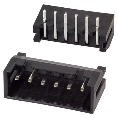 Hirose DF3 Series Right Angle Through Hole PCB Header, 6 Contacts, 2 mm Pitch, 1 Row, Shrouded DF3A-6P-2DS
