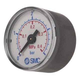 SMC 40 mm G 1/8 NPT Plastic Case Pressure Gauge with 0.4 MPa Max Pressure K8-4-40
