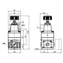 RS PRO 1/4 in G Pneumatic Regulator Pressure Range 0.01 to 0.8 MPa, Max Operating Pressure 0.01 MPa, Model 235-1134