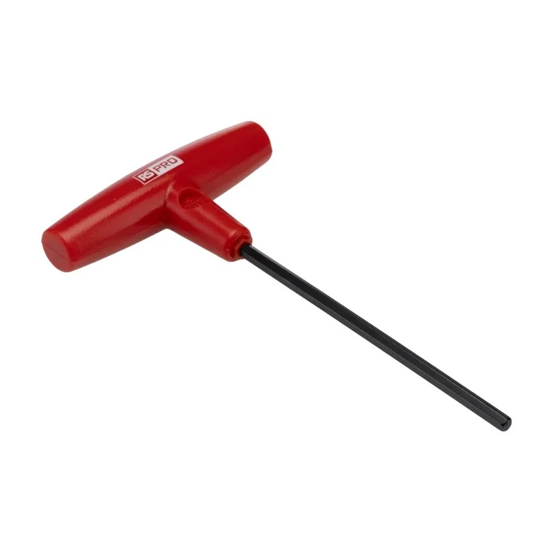 RS PRO T Handle Metric Hex Key Wrench 4 mm, Long Arm, Chrome Vanadium Steel, Chemical Black Plated 151-1509