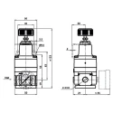 RS PRO Pneumatic Regulator G 1/4, Pressure Range 0.01 to 0.8 MPa, Max Operating Temp 70°C 235-1135