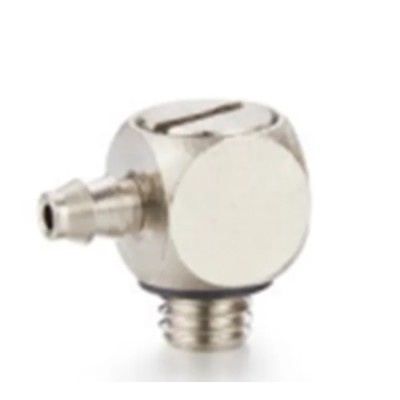 RS PRO Nickel Plated Brass Pneumatic Elbow Threaded-to-Tube Adapter Male M5 17 bar 80°C 235-1159