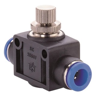 RS PRO Straight Union Speed Controller with 6 mm Outlet Connection, Polybutylene Terephthalate Body, Maximum 235-1195