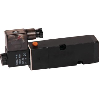 RS PRO Pneumatic Solenoid Valve 3/2 Interchangeable, 5/2 Solenoid/Spring Aluminium Body 1/4 Inch Port 8 Bar 235-1286