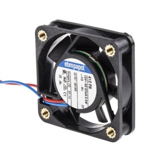 ebm-papst 400 F Series Plug N' Play DC Axial Fan, 12V dc, 9 m³/h Airflow, 800mW Power, 6000rpm Speed, Protection IP20