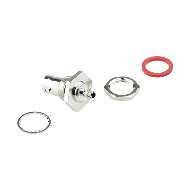 Amphenol RF BNC Series Coaxial Connector Panel Mount Female BNC, 50 Ω, Straight Body Crimp B6421E1-ND3G-5-50