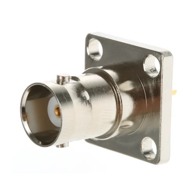 Amphenol RF BNC Series Coaxial Connector Flange Female BNC, 50 Ω, Straight Body Solder B6551A1-NT3G-50