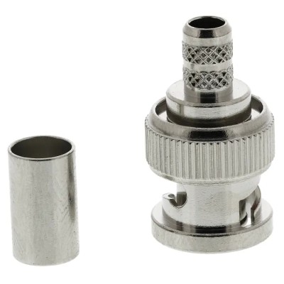 Amphenol RF BNC Series Coaxial Connector Cable Male BNC, 75 Ω, Straight Body Crimp B1121A1-ND3G-3-75