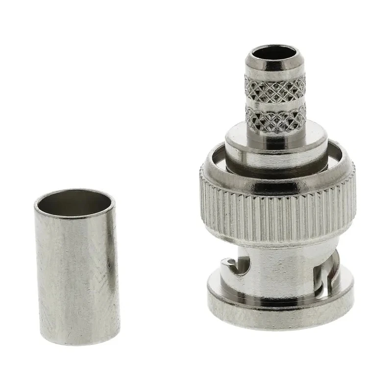 Amphenol RF BNC Series Coaxial Connector Cable Male BNC, 75 Ω, Straight Body Crimp B1121A1-ND3G-3-75