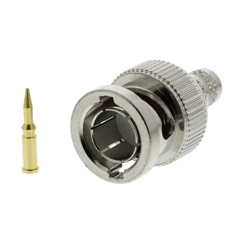Amphenol RF BNC Series Coaxial Connector Cable Male BNC, 75 Ω, Straight Body Crimp B1121A1-ND3G-3-75