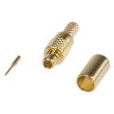 Amphenol RF MMCX Series Coaxial Connector Cable Male MCX, 50 Ω, Straight Body Crimp MMCX1121A1-3GT30G-5-50