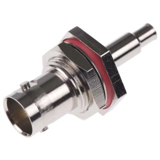 Amphenol RF BNC Series Coaxial Connector Panel Mount Female, 75 Ω Impedance, Straight Body Crimp B6421E1-ND3G-6-75