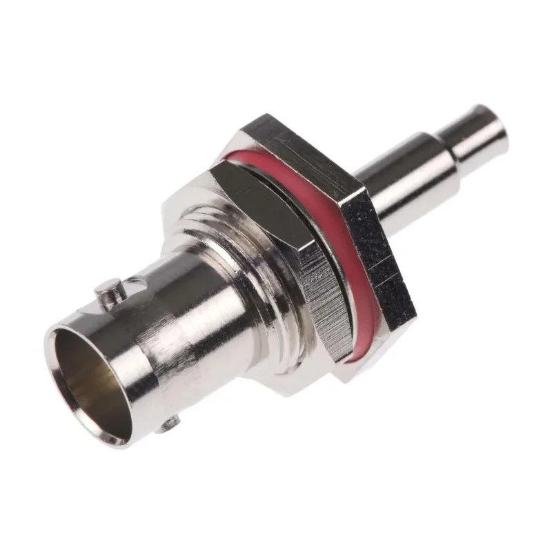 Amphenol RF BNC Series Coaxial Connector Panel Mount Female, 75 Ω Impedance, Straight Body Crimp B6421E1-ND3G-6-75
