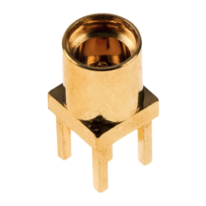 Amphenol RF MMCX Series Coaxial Connector Through Hole Female MCX, 50 Ω, Straight Body Solder MMCX6251N1-3GT30G-50