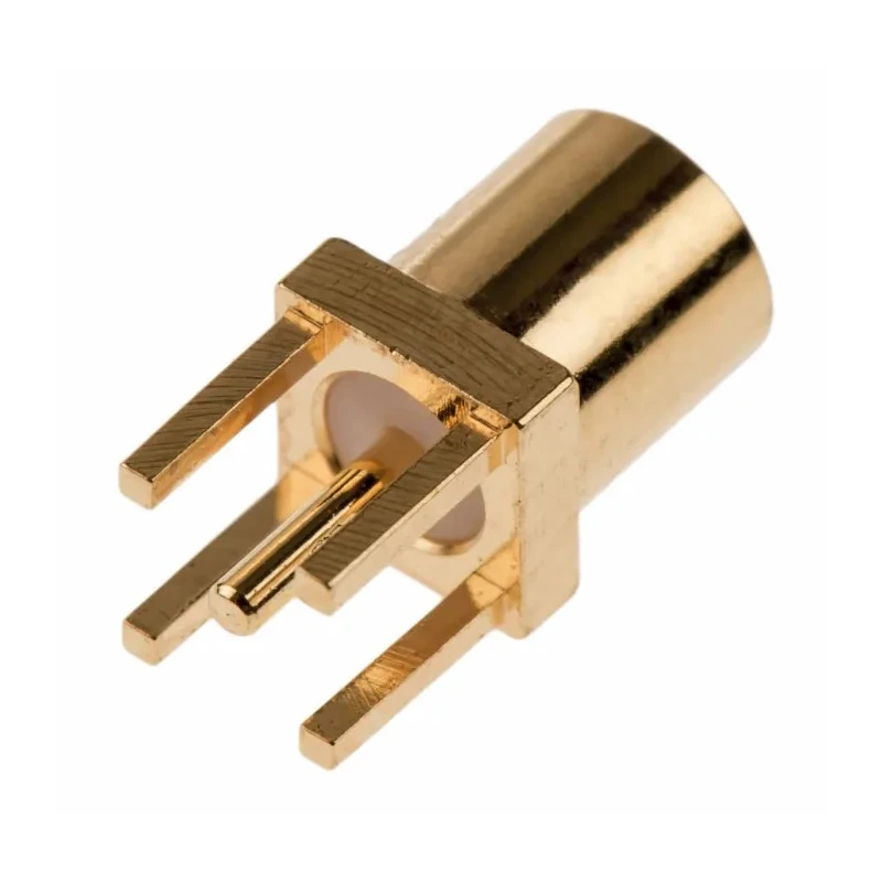 Amphenol RF MMCX Series Coaxial Connector Through Hole Female MCX, 50 Ω, Straight Body Solder MMCX6251N1-3GT30G-50